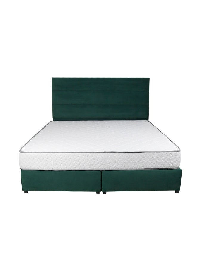 Bed and Mattress Zone Serenity Upholstered Bed 190 X 90 Single Size Green Color  - Image 1