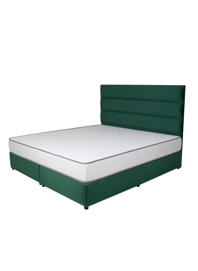 Bed and Mattress Zone Serenity Upholstered Bed 190 X 90 Single Size Green Color  - Image 2
