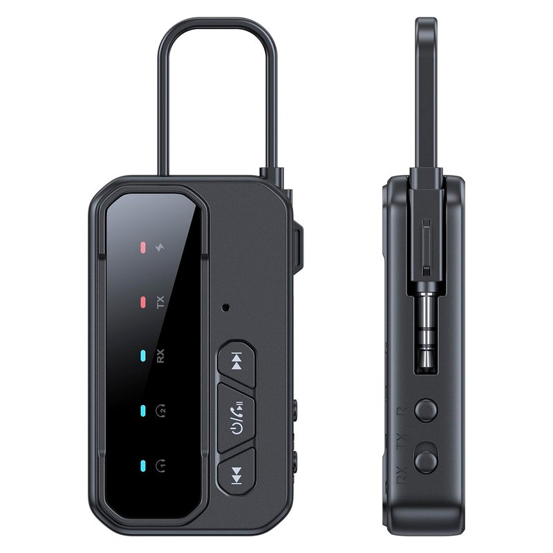 FMIIFMS Bluetooth 5.4 Transceiver Pro - Dual Audio Streaming for Airplane, Car & Home, Wireless Adapter for TV/Stereo/Headphones (2 Devices Simultaneous) - Image 2