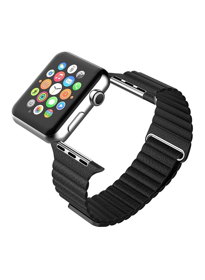 Ozone Magnetic Leather Wrist Loop Strap For Apple Watch 42mm Black - Image 4