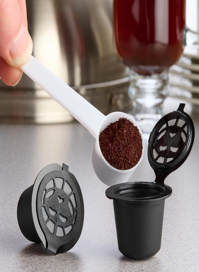 AYNEFY Reusable Coffee Capsules,6Pcs Stainless Steel Refillable Coffee Filter Cups Coffee Pods Coffee Capsule Filters Replacement Filter Baskets for Coffee Machines - Image 2