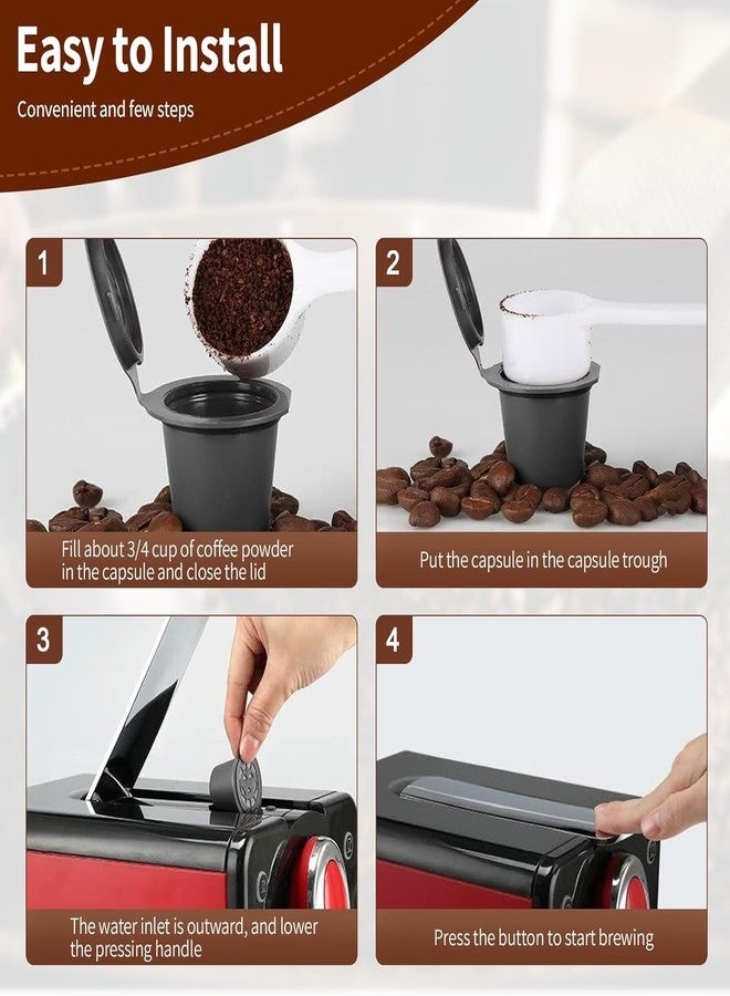 AYNEFY Reusable Coffee Capsules,6Pcs Stainless Steel Refillable Coffee Filter Cups Coffee Pods Coffee Capsule Filters Replacement Filter Baskets for Coffee Machines - Image 5