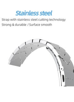 KASTWAVE Strap Compatible Xiaomi Mi Band 6/5/4/3, Replacement Bracelet Wristbands for Mi Band 6 Correa NFC Global Version Metal Stainless Steel (Black)  - Image 5