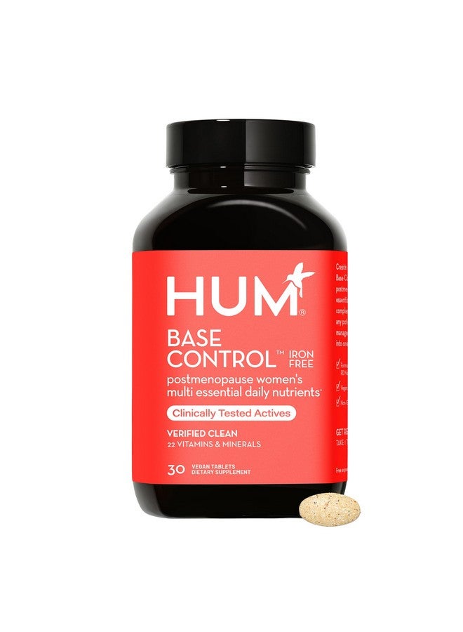 HUM Base Control -Iron Free,Daily Women's Minerals with B Complex, Vitamin C, 22 Micro-Nutrients to Support Postmenopausal Women - Non-GMO, Soy-Free, Gluten-Free (30-Count) - Image 1