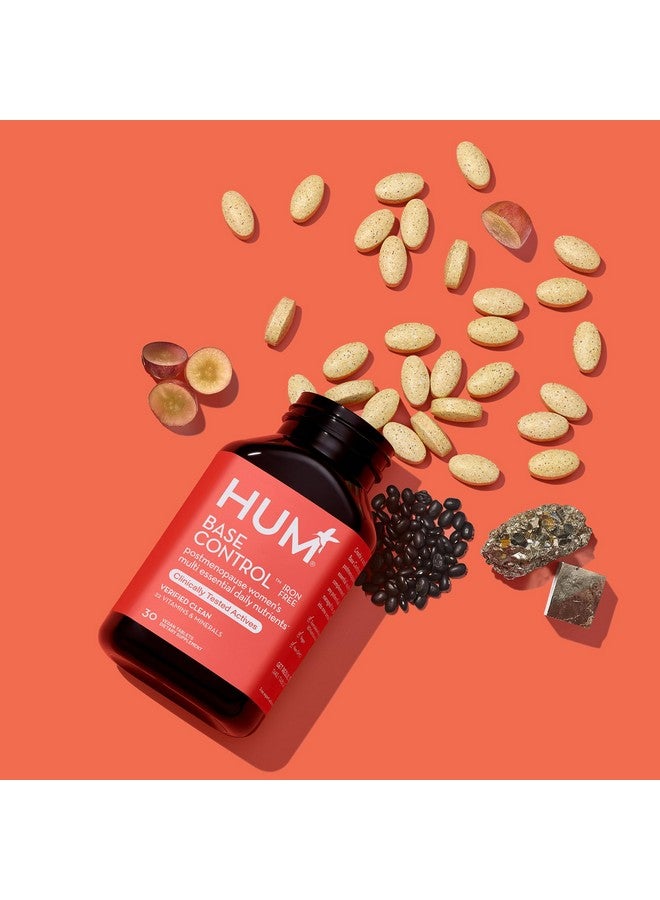 HUM Base Control -Iron Free,Daily Women's Minerals with B Complex, Vitamin C, 22 Micro-Nutrients to Support Postmenopausal Women - Non-GMO, Soy-Free, Gluten-Free (30-Count) - Image 2