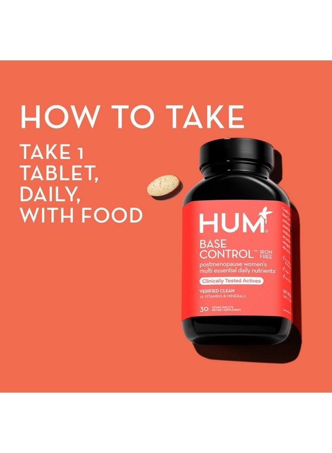HUM Base Control -Iron Free,Daily Women's Minerals with B Complex, Vitamin C, 22 Micro-Nutrients to Support Postmenopausal Women - Non-GMO, Soy-Free, Gluten-Free (30-Count) - Image 4
