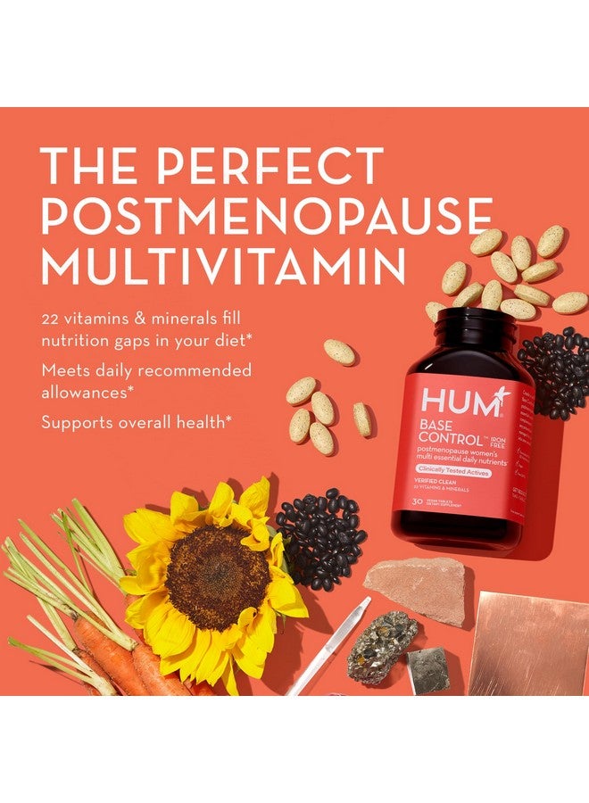 HUM Base Control -Iron Free,Daily Women's Minerals with B Complex, Vitamin C, 22 Micro-Nutrients to Support Postmenopausal Women - Non-GMO, Soy-Free, Gluten-Free (30-Count) - Image 3