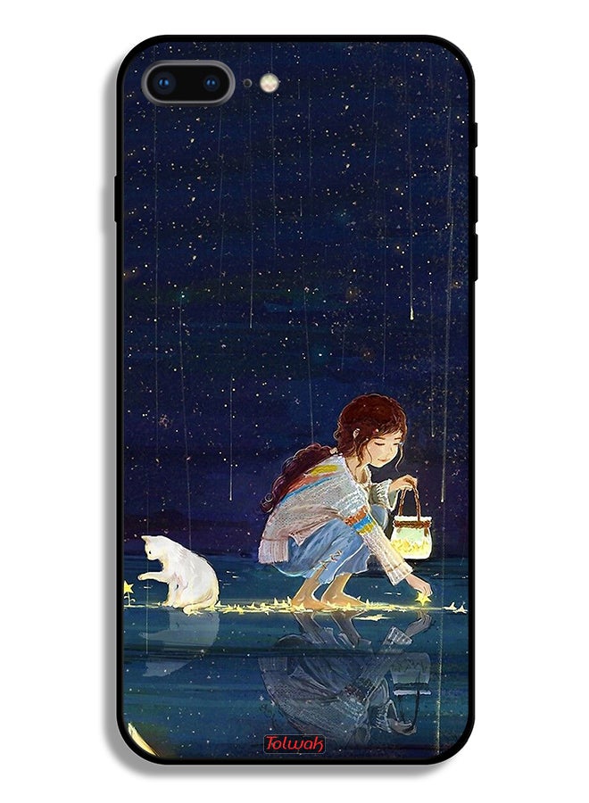Tolwak Apple iPhone 8 Plus Protective Case Collecting Stars Art - Image 2