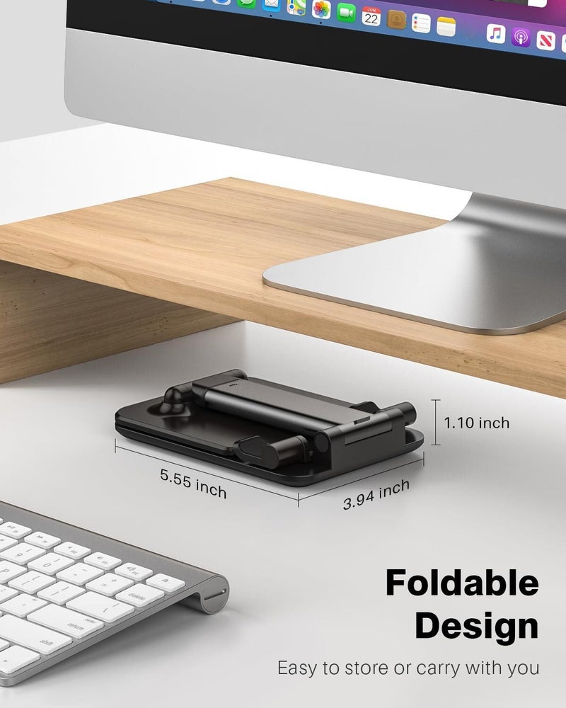 Anozer Tablet Stand Foldable & Adjustable, Portable Monitor Stand 5.55*3.94" Wide, Fit for iPad Holder Stand Compatible with iPad Pro 11, 12.9/for iPad 10.9; Surface Pro; Portable Monitor 4.7-15.6" - Image 3