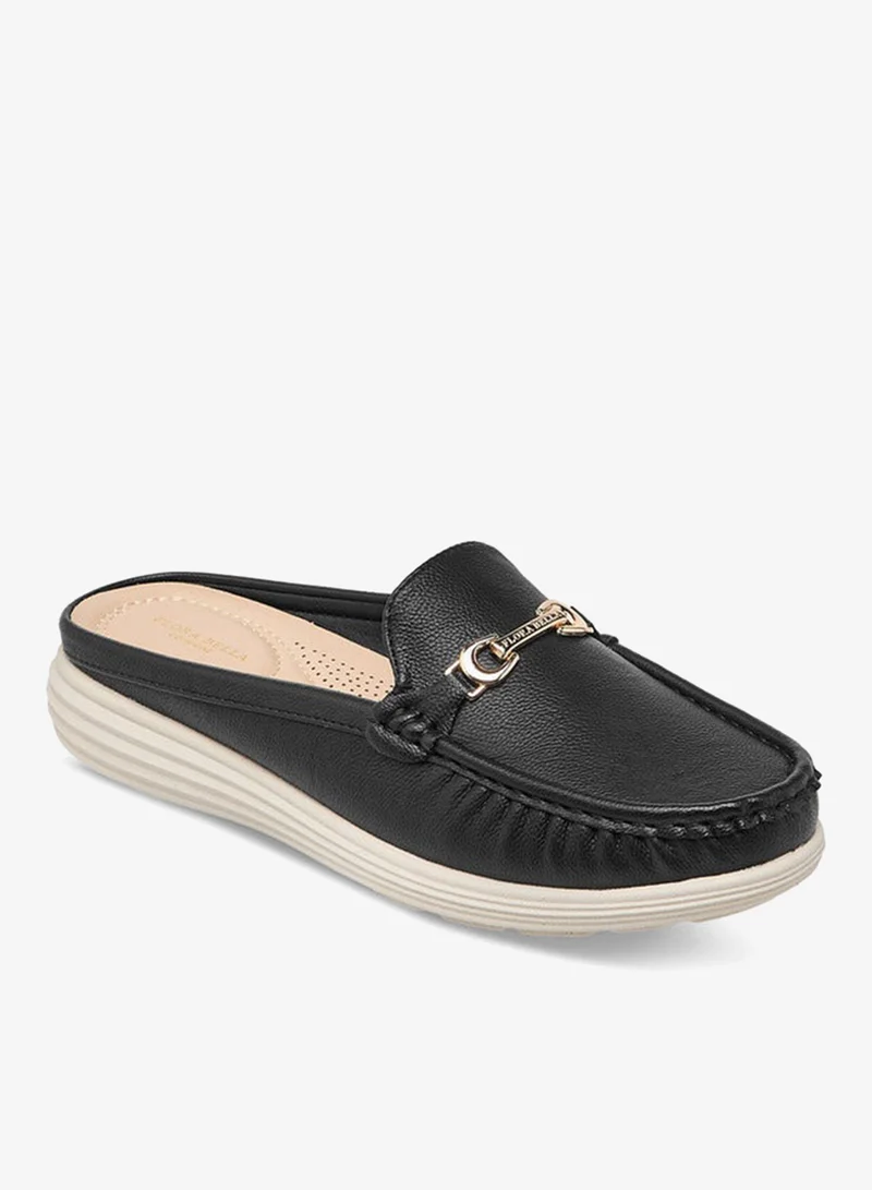 Flora Bella By Shoexpress Metal Accent Slip-On Mules