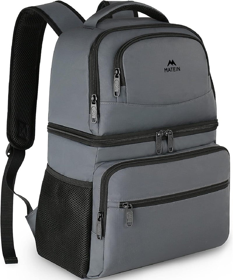 MATEIN Cooler Backpack, 26 Cans Insulated Lunch Backpack for Men Women, Leakproof Double Layer Lunch Cooler Bag Lightweight Soft Lunch Backpack with Cooler Compartment, Beach Camping Hiking Beer Gifts - Image 1