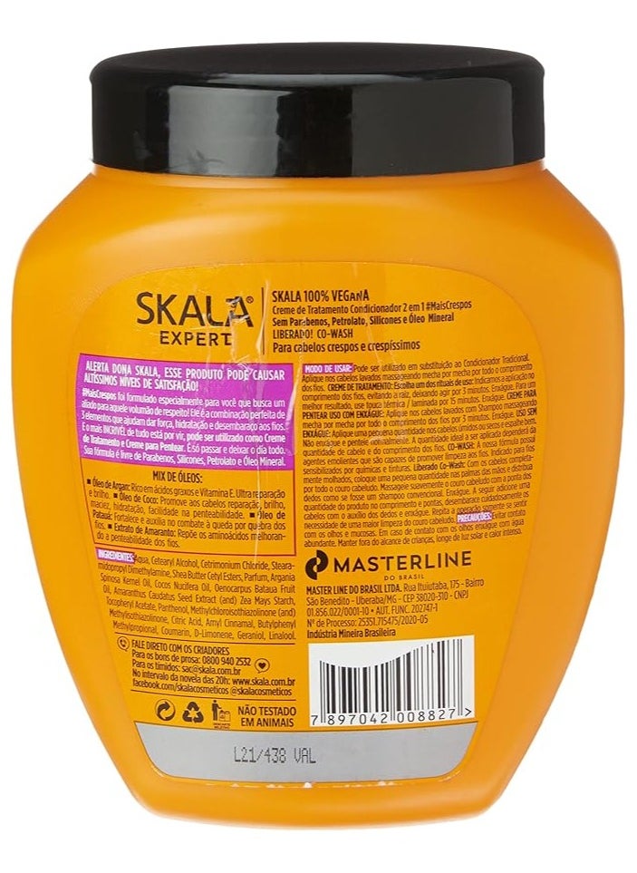 Scala Miss Crispus Original Brazilian Curly & African Hair Treatment Cream With Hydration, Softness, Strength & Detangling 1000 Grams