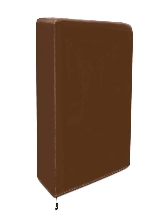 QEES Folding Bed Storage Cover,51" Waterproof and Dustproof Rollaway Bed Cover with Durable Zipper Adjustable Drawstring, Thickened Storage Cover for Folding Cot Foldable Bed, Fold Up Bed Protector.Brown - Image 1