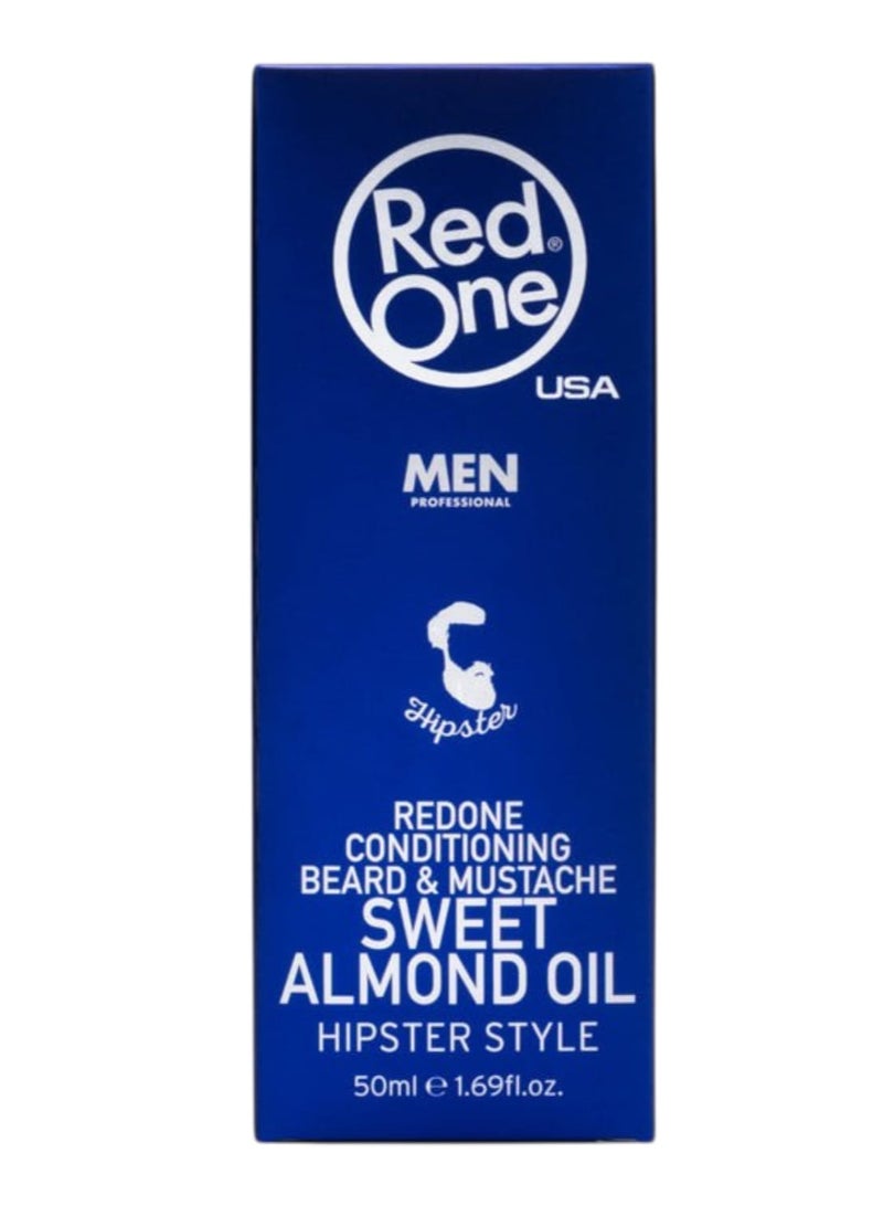 Red One REDONE CONDITIONING BEARD & MUSTACHE SWEET ALMOND OIL 50 ML - Image 2