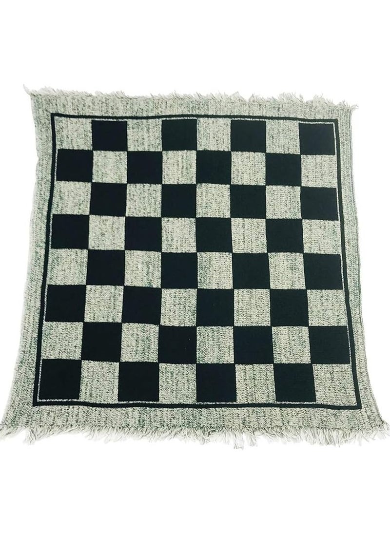Generic - Yuanhe Gaint Checkers Set - Large 3-In-1 Checkers Game, Including Tic Tac Toe Game With Double-Sided Carpet, Calssic Indoor And Outdoor Yard Game - Image 1