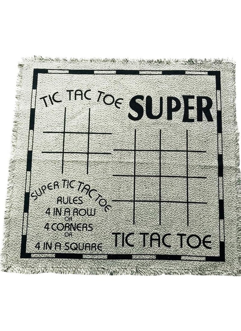 Generic - Yuanhe Gaint Checkers Set - Large 3-In-1 Checkers Game, Including Tic Tac Toe Game With Double-Sided Carpet, Calssic Indoor And Outdoor Yard Game - Image 1
