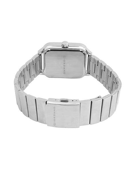 Giordano Classic Square Analog Watch for Men with Moon Phase Display and Stainless Steel Strap - GZ-50117 - Image 5