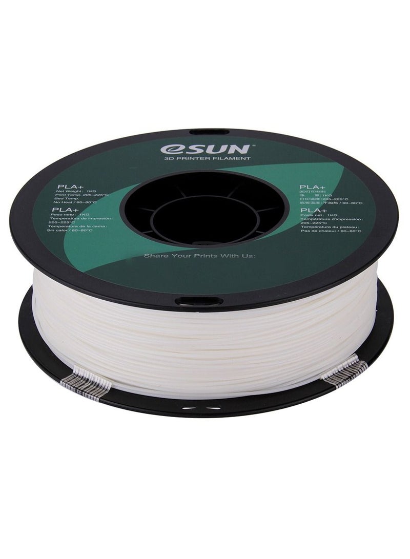 Esun Pla+ 2.85mm White 3D Printer Filament Crack Resistant Smooth Finish 1kg Spool - Image 2