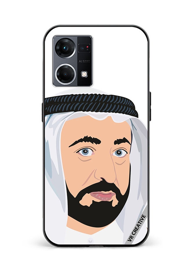 VR CREATIVE Protective Case Cover For Oppo Reno8 4G Sheikh Sultan Bin Mohammed Bin Sultan Al Design Multicolour - Image 1