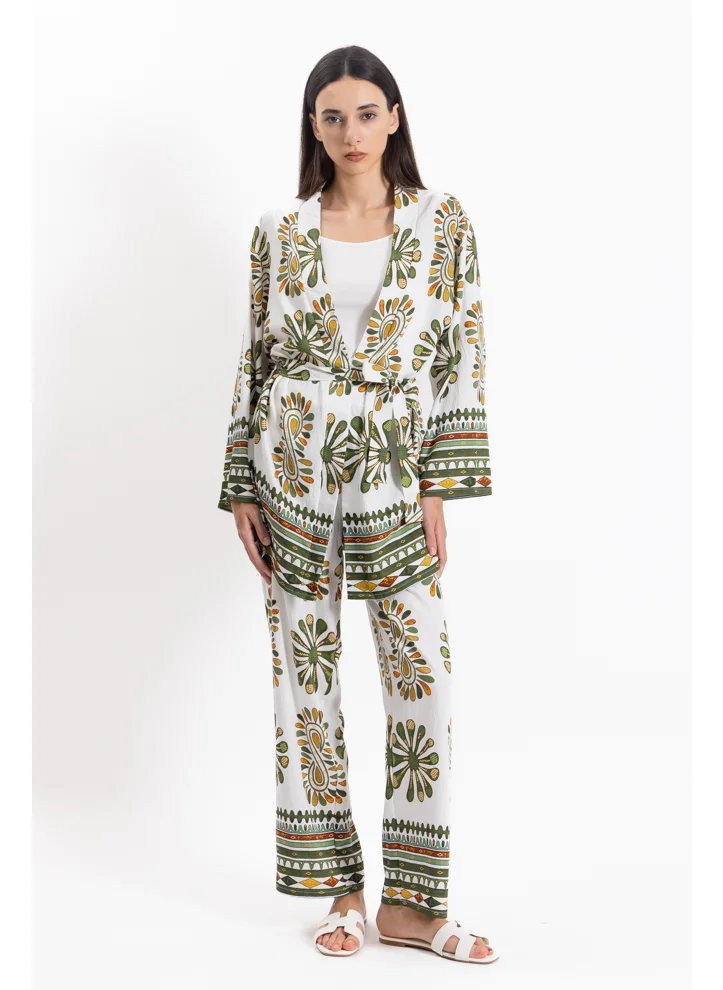 شايبس PRINTED KIMONO SET
