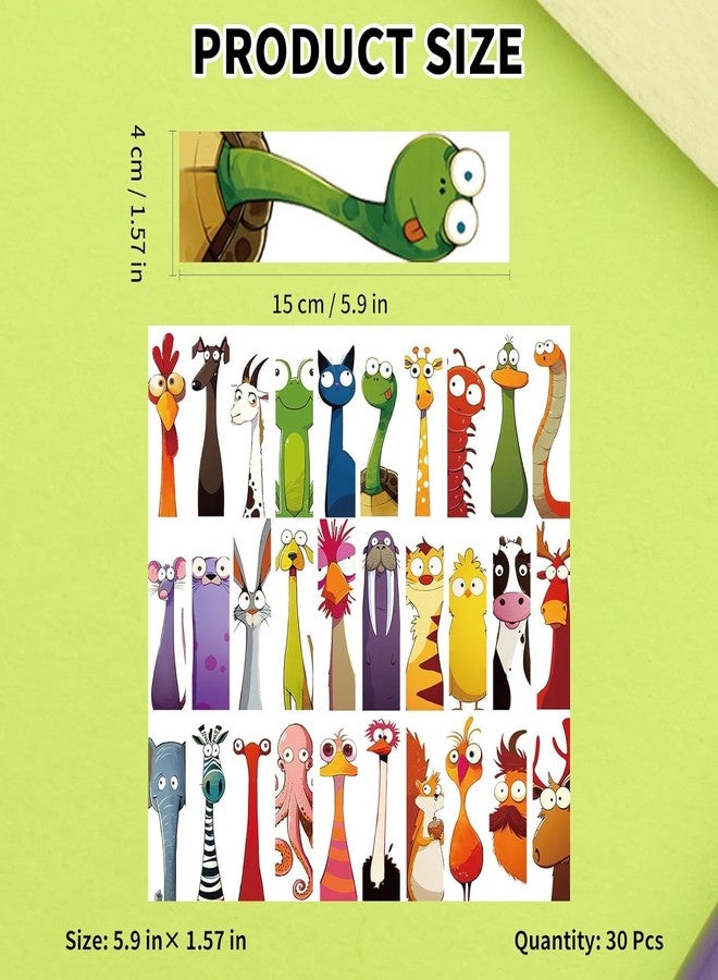Cioohan 30PCS Funny Animal Bookmark for Kids - Creative Cartoon Page Holders, Unique Gifts for Book Lovers, Students, Readers on Christmas Easter Birthday School Rewards Library Reading - Image 5
