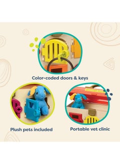 B. Toys B. toys- Critter Clinic- Pretend Play Toy Vet Set For Toddlers, Kids - Pet Care Set- Tools, Plush Toys Vet Clinic - 2 Years +(14 Pieces)  - Image 4