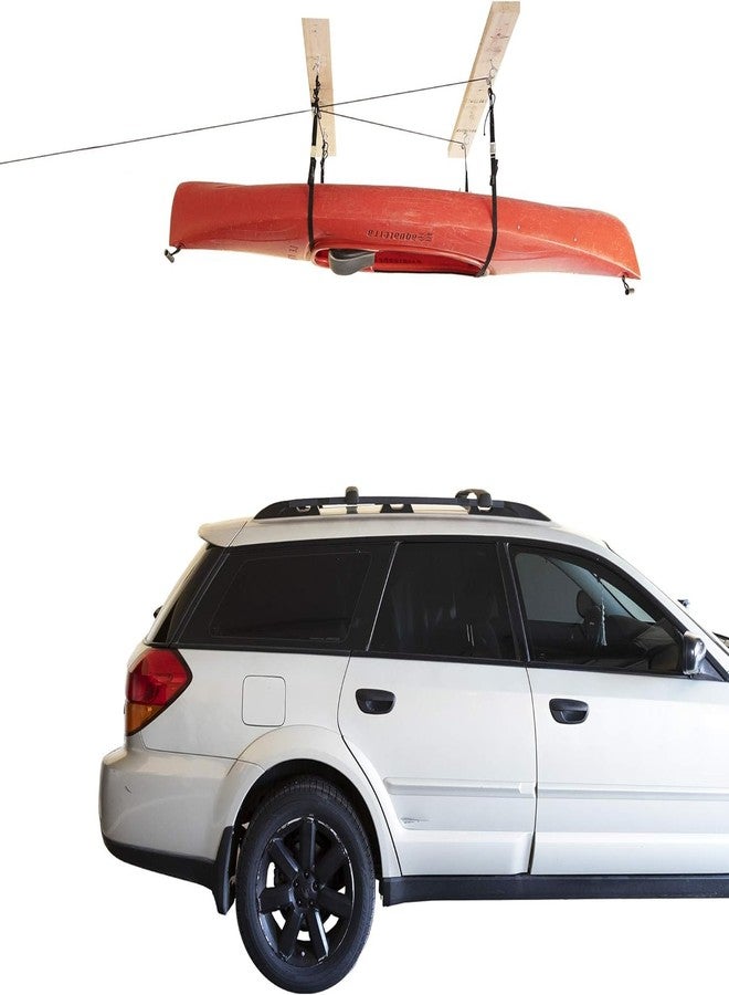 HARKEN Hoister - Overhead Garage Storage 2 Point Hoist System for Bikes, Kayaks, Surf & Paddle Boards (60lb Capacity, 10ft Ceiling) Safe Anti-Drop System, One-Person Operation - 7807 - Image 1