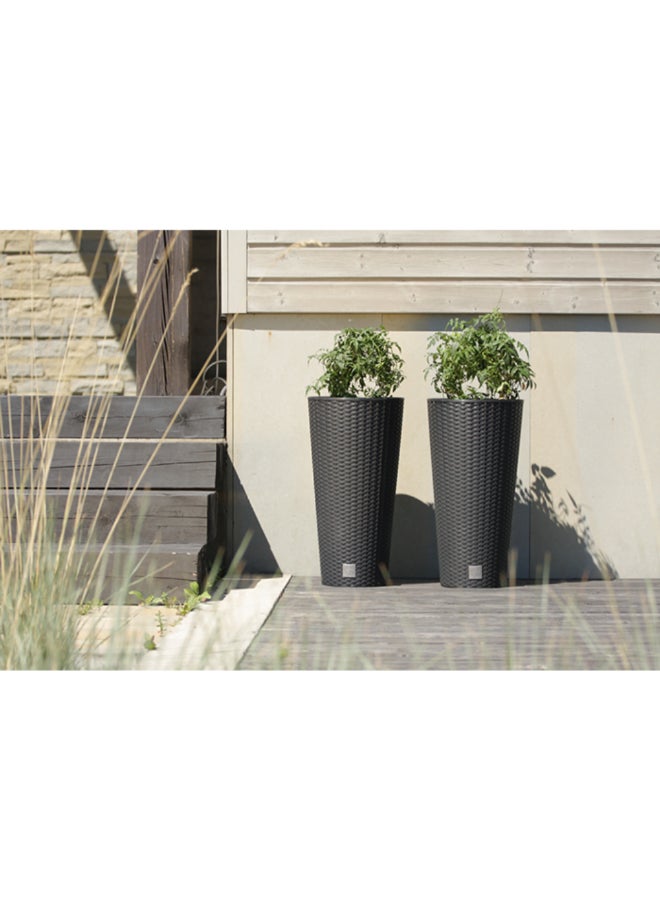 بروسبير بلاست بروسبيربلاست راتو، أصيص زهور دائري من الخيزران المنسوج، لون موكا، سعة 64 لتر، DRTUS400-7529U - Image 2