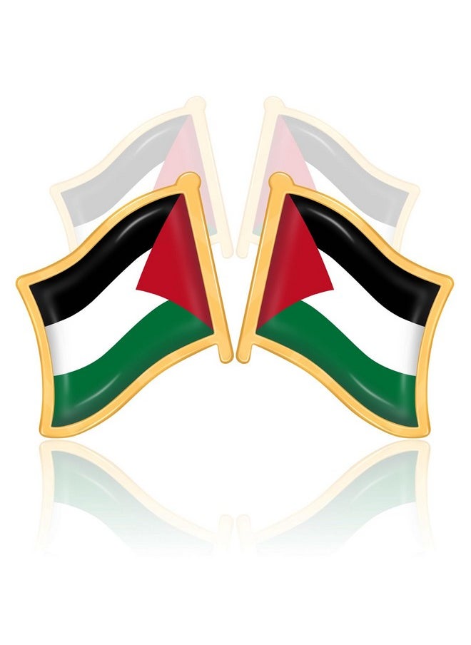 هاي ماونت - دبابيس ياقة علم فلسطين الحرة - شارة دبوس وطني معدنية صغيرة مقاس 1.1 × 1 بوصة دبوس سفر فلسطيني تذكاري من السبائك للقبعات والملابس وحقيبة الظهر - Image 1