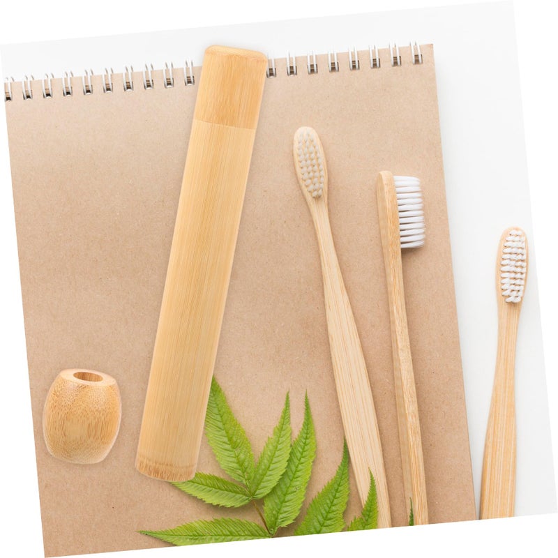 Portable Toothbrush Holder Stand Compact Travel Organizer Easy to Clean White - Image 3