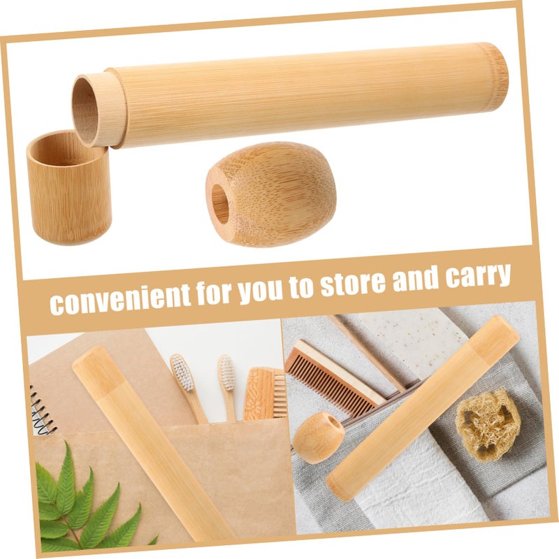 Portable Toothbrush Holder Stand Compact Travel Organizer Easy to Clean White - Image 4