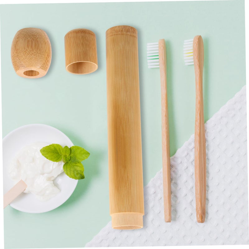 Portable Toothbrush Holder Stand Compact Travel Organizer Easy to Clean White - Image 5