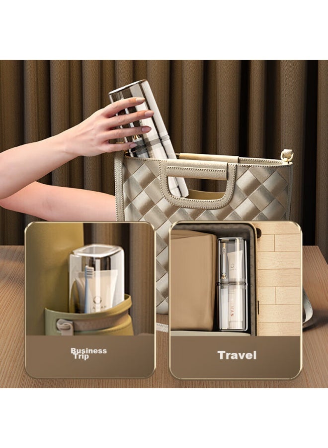 Jajalin Travel Toiletry Cup, Toothbrush, Toothpaste, Dental Care Cup, Portable Toothbrush Holder, Storage Set, Two-in Travel Mouthwash Cup - Image 5