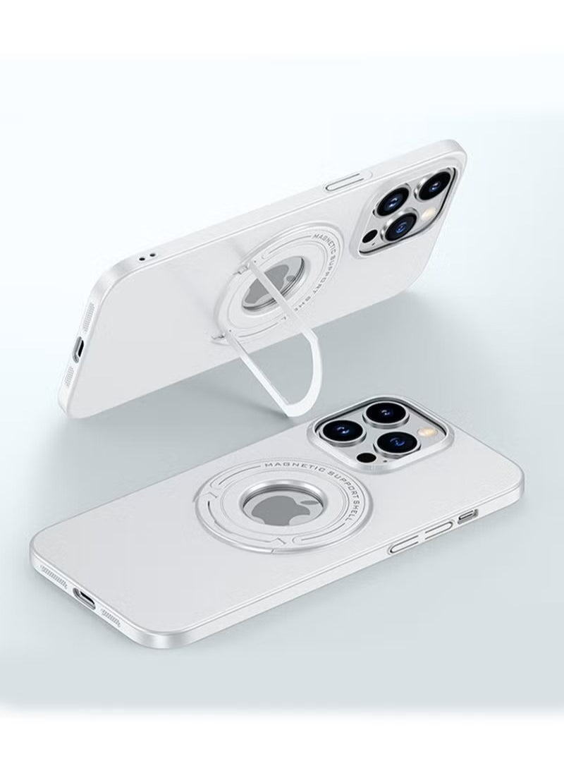 X-level iPhone 14 Pro MagSafe Case Cover Protector Protection With Magnetic Wireless Charging Back Invisible Ring Stand Mobile Phone Holder Kickstand Cell Anti-scratch Anti-drop Shockproof Cover Accessory  - Image 4