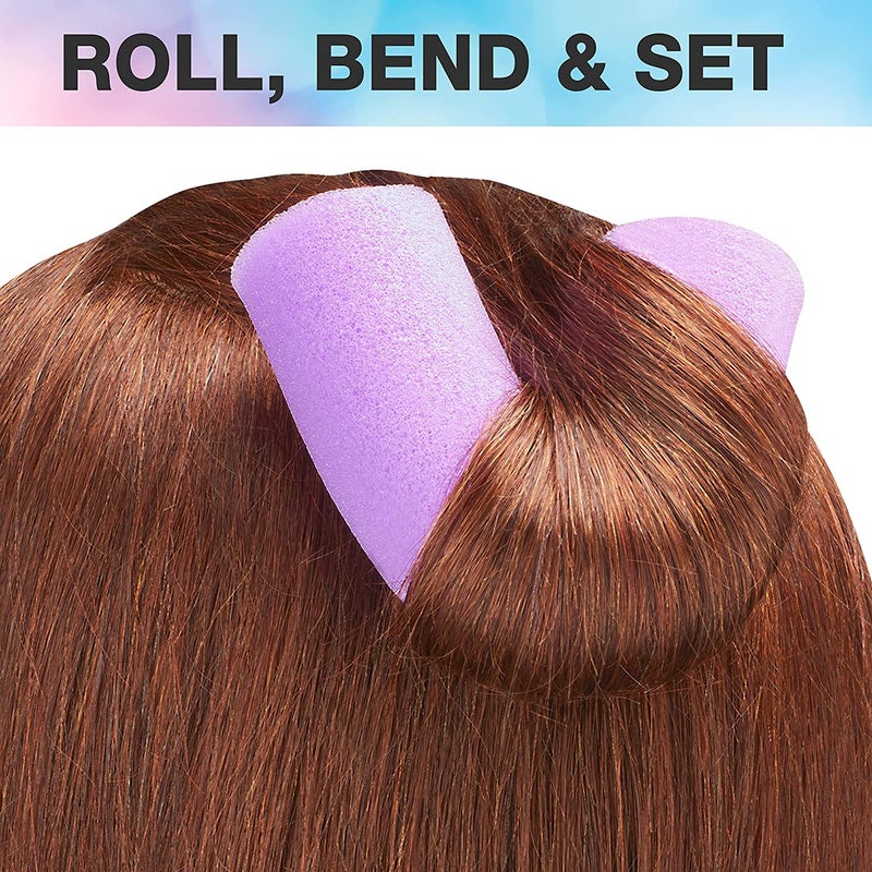 Conair Foam Hair Rollers -Heatless curls - Foam Rollers - Hair Rollers - Loose Hair Curlers in Assorted Sizes - 8 Count w/storage case - Image 4