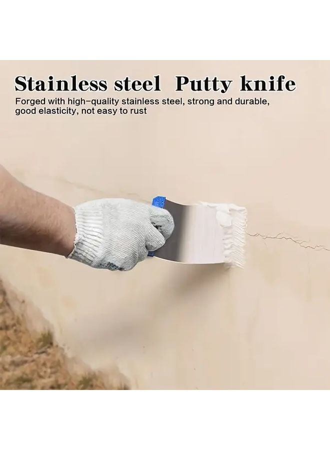 4pcs Putty Knife Set 42 67 86 103mm Acid Resistant Metal Spatulas for Wallpaper Vinyl Application - Image 5