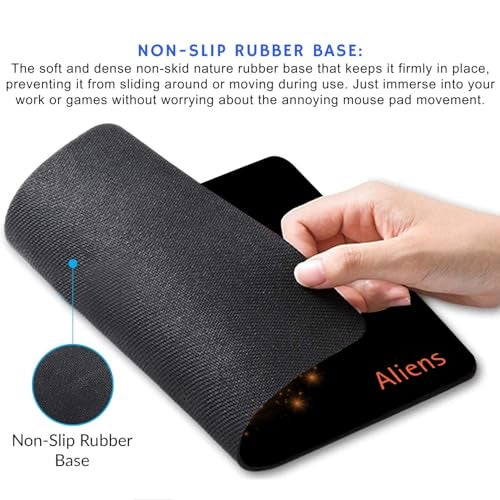 Aliens Mouse Pad for Computer, Laptop, Smooth Premium Cloth Surface, Non-Slip Rubber Base, Speed and Precision Operation Compatible with Laser and Optical Mouse, Gaming, Office, Home 230x190mm (SP-11) - Image 2