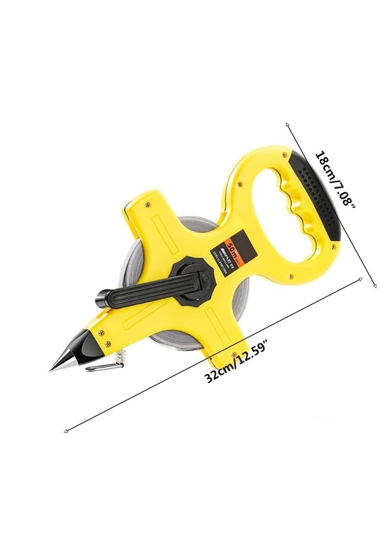ISTARA Istara Stainless Steel Tape Open Reel Portable Measuring Tape 100ft165ft HeavyDuty and Measuring Tool Ideal for Professional Use for Sports Field Outdoor EngineerTrack 30 Meter  - Image 2