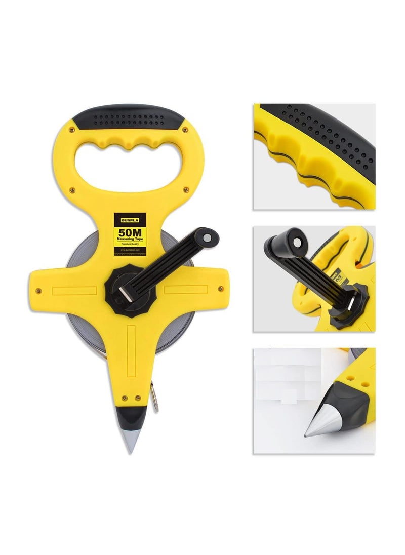 ISTARA Istara Stainless Steel Tape Open Reel Portable Measuring Tape 100ft165ft HeavyDuty and Measuring Tool Ideal for Professional Use for Sports Field Outdoor EngineerTrack 30 Meter  - Image 3
