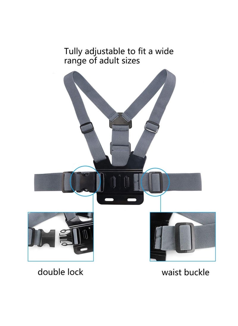 Y&D - Camera Chest Mount Strap Harness Fit for AKASO DJI Osmo Adjustable Chesty Elastic Cell Phone with Sports Installation Bracket kit - Image 1