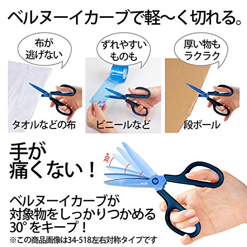 Plus SC-175A T-Blue Scissors, Fitted Cut Curve, Just Titanium - Image 5