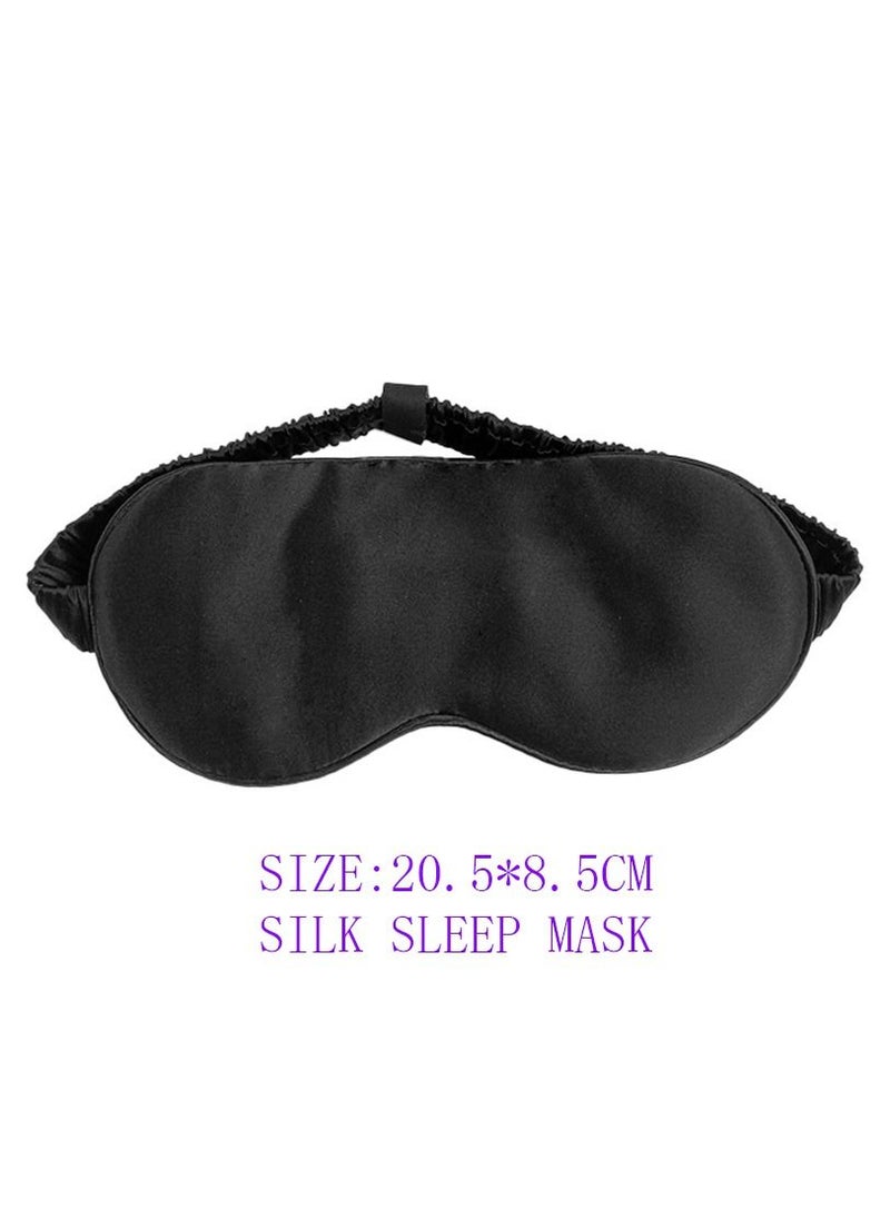 Lisesilk 4 Piece 100% Mulberry Silk Sleep Care Gift Box Set-Black  - Image 3