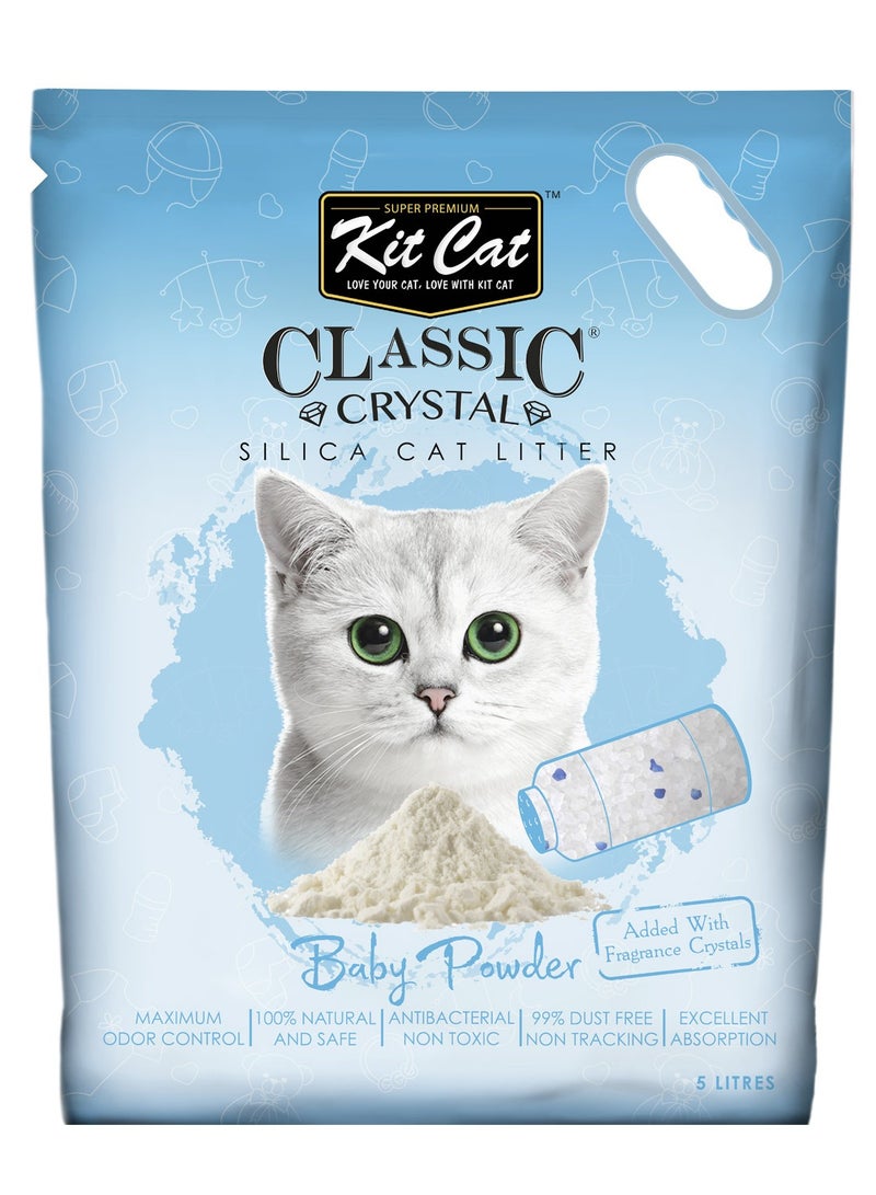 Kit Cat Kit Cat Classic Crystal Cat Litter – Baby Powder (5 Litres)