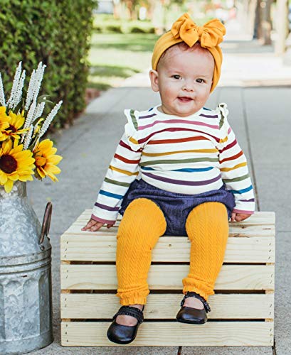 RuffleButts® Baby/Toddler Girls Denim Jean Ruffled Diaper Cover - 6-12m - Image 2