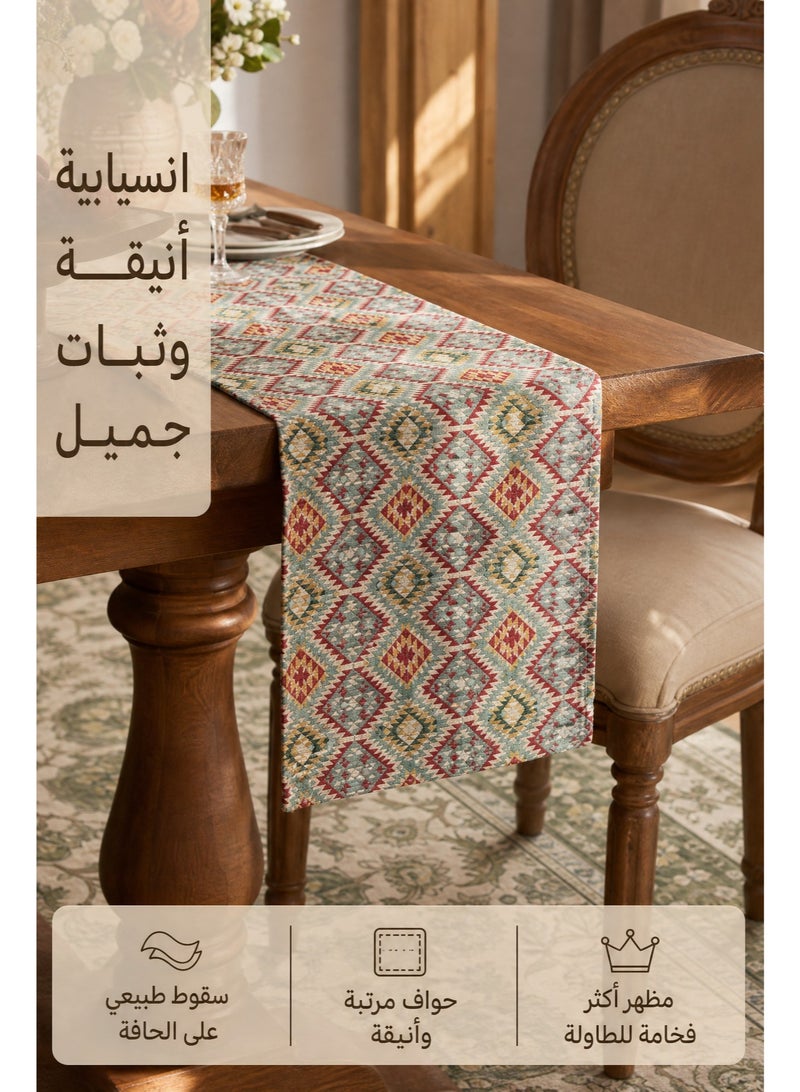 تايران مفارش طاولة من البوليستر المنسوج، ديكورات عتيقة للمطبخ وطاولة الطعام، أفكار للتجمعات العائلية وحفلات الأعياد والمناسبات الأخرى. - Image 3