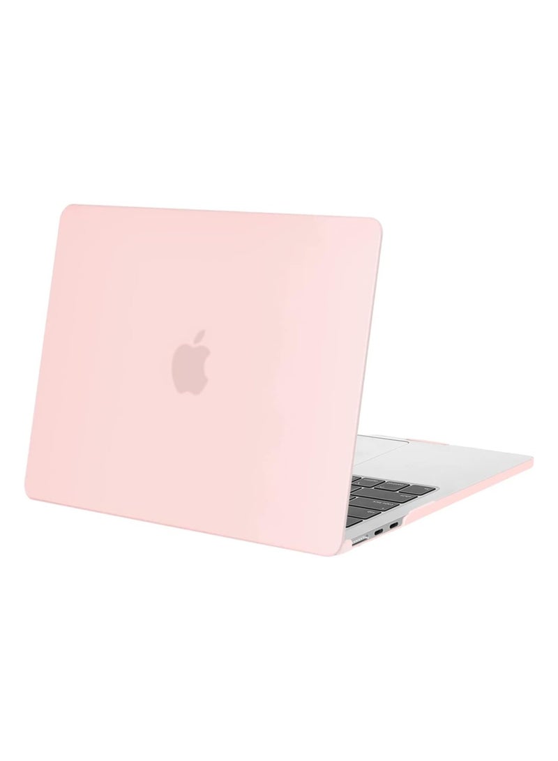 متوافق مع حافظة MacBook Air مقاس 13.6 بوصة إصدار 2022 2023، شريحة A2681 M2 مع شاشة عرض شبكية العين السائلة ومعرف اللمس، غطاء حماية من البلاستيك الصلب، وردي طباشيري - Image 1