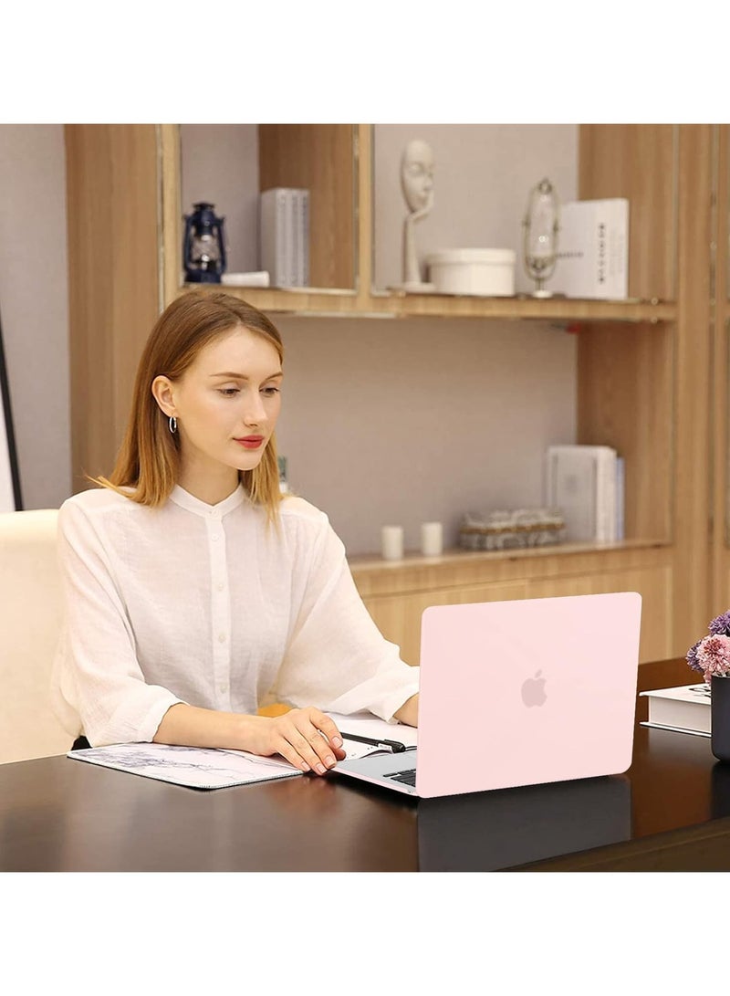 متوافق مع حافظة MacBook Air مقاس 13.6 بوصة إصدار 2022 2023، شريحة A2681 M2 مع شاشة عرض شبكية العين السائلة ومعرف اللمس، غطاء حماية من البلاستيك الصلب، وردي طباشيري - Image 5