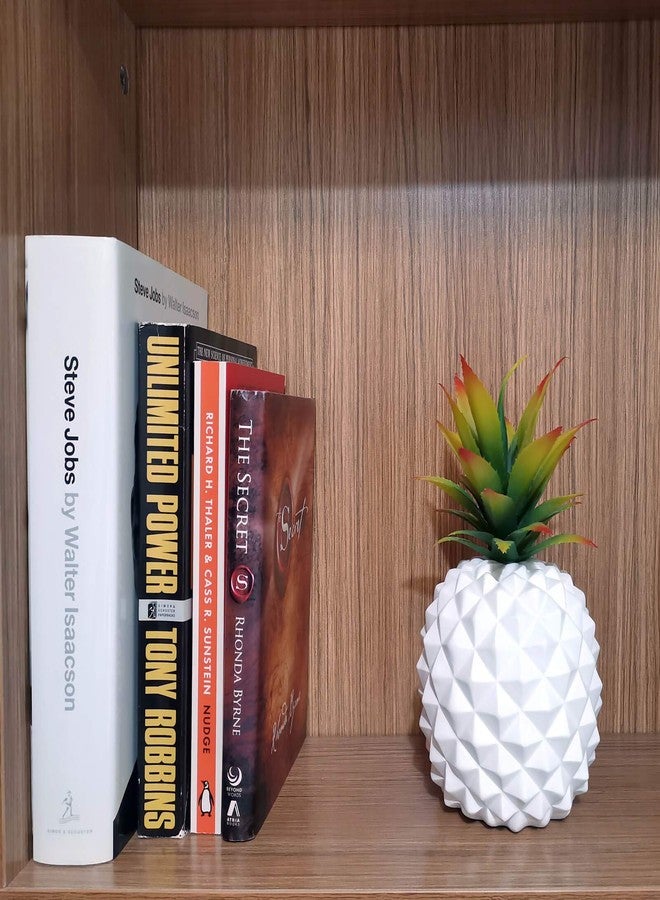 BLASCOOL Artificial Succulent Potted Pineapple Decor - Fake Pineapple Home Office Kitchen Table Decoration (White) - Image 4