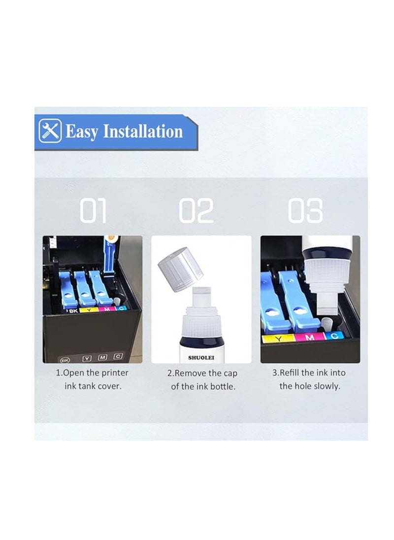 Terabyte GT 5810,GT 5820, 5821, 5822, 310,315,316,319,410,415,416,419 720,750,790 GT51 GT52 InkCompatible Ink Cartridges for HP DeskJet GT 5810,GT 5820, 5821, 5822, 310,315,316,319,410,415,416,419 720,750,790 Printers (4-Packs)  - Image 3