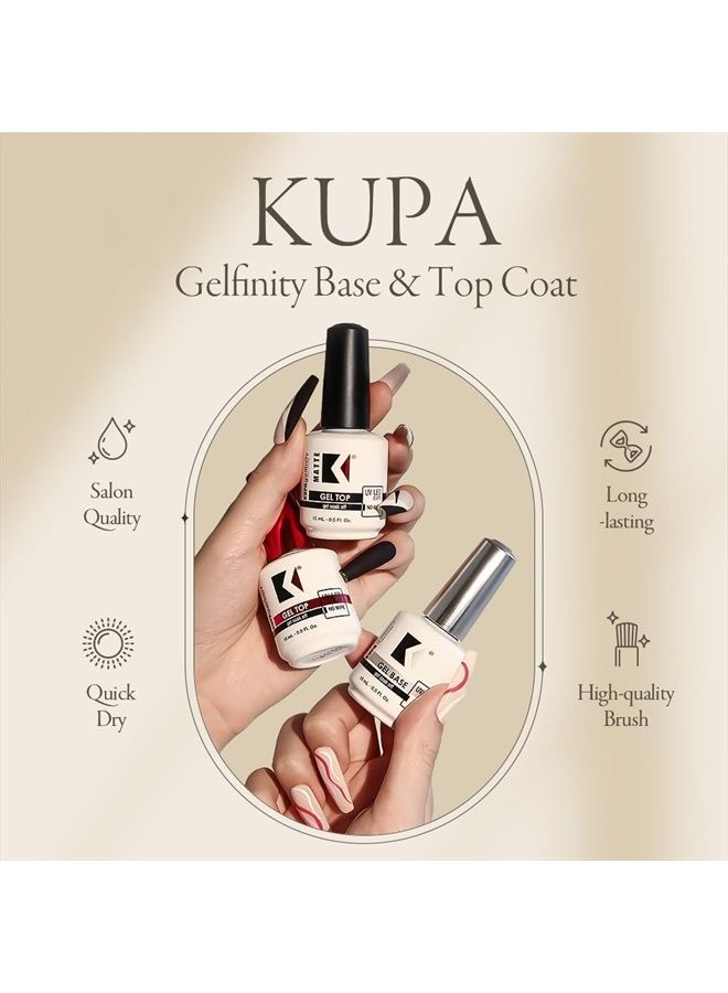 KUPA جيلفينتي - جل نقع - طلاء أساسي وعلوي بلمسة لامعة (بدون مسح) 0.5 أونصة سائلة - Image 2
